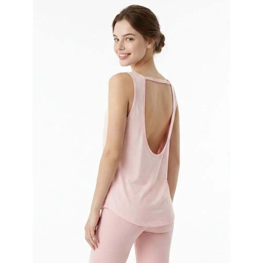 NIKE | Dri Fit Cutout Back Light Peach Tank Top Women’s Large